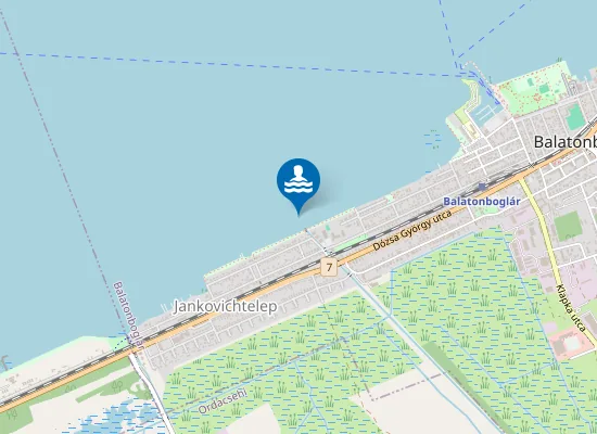 Map of Balaton Balatonboglar Jankovichtelep-Bolya Kozi Partszakasz
