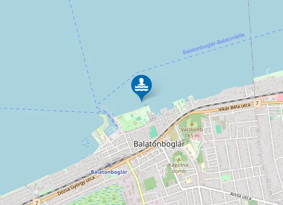 Map of Balaton Balatonboglar Platan Strand