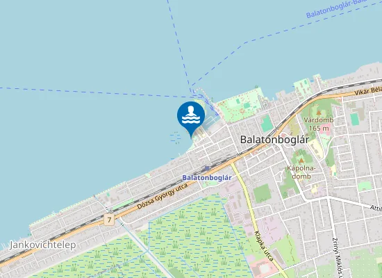 Map of Balaton Balatonboglar Sziget Strand