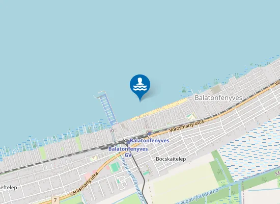 Map of Balaton Balatonfenyves Balatonpart Utcai Kozponti Strand