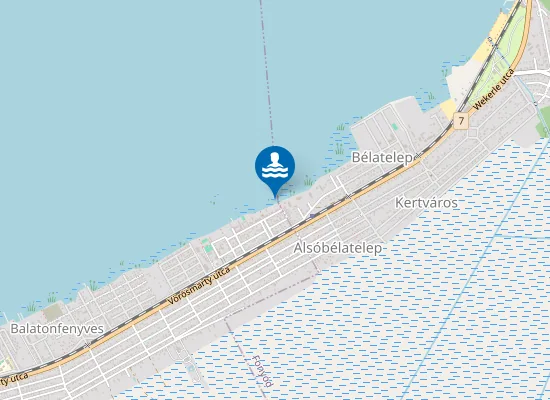 Map of Balaton Balatonfenyves Istvan Kiraly Utcai Strand