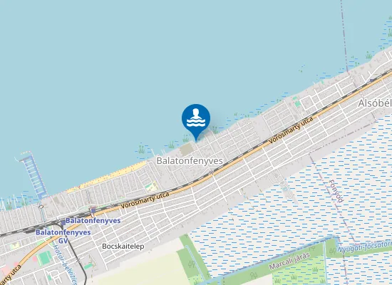 Map of Balaton Balatonfenyves Pozsonyi Utcai Strand