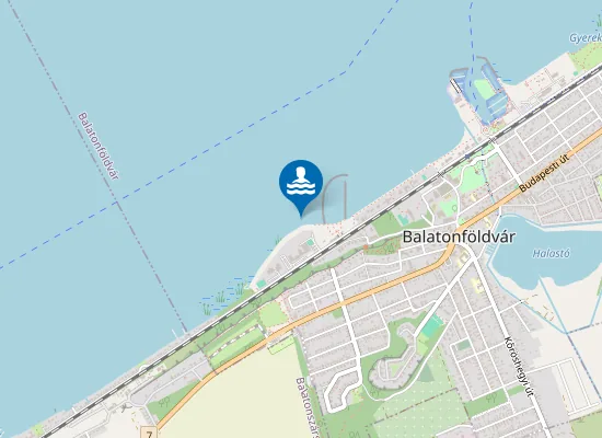 Map of Balaton Balatonfoldvar Nyugati Strand