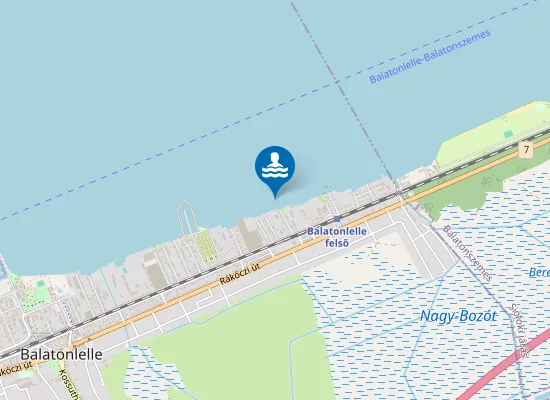 Map of Balaton Balatonlelle Csopi Kozi Strand