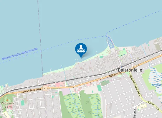 Map of Balaton Balatonlelle Keleti Feltoltes + Nyugati Feltoltes -Nagy Strand-