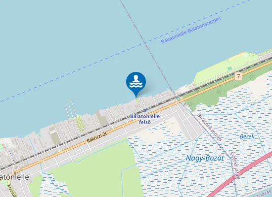 Map of Balaton Balatonlelle Szirom Kozi Strand