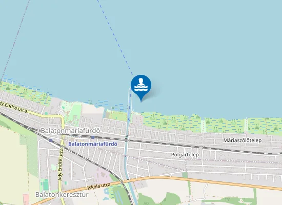 Map of Balaton Balatonmariafurdo Hajoallomasi Strand