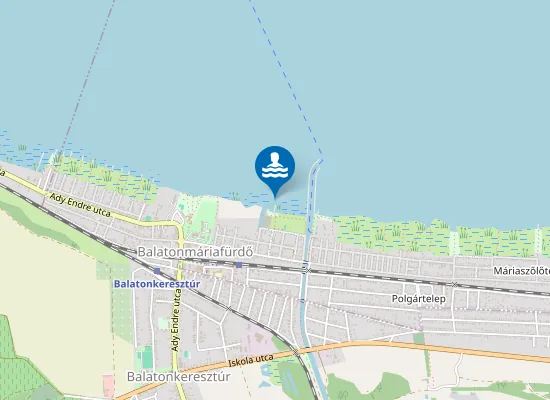 Map of Balaton Balatonmariafurdo Zagy Teri Strand