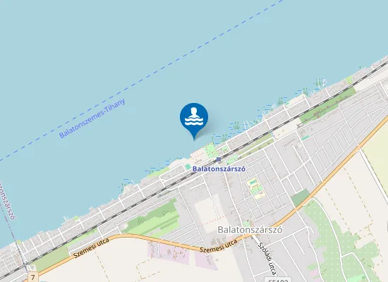 Map of Balaton Balatonszarszo Mikszath Kalman Utcai Strand -Nagy Strand-