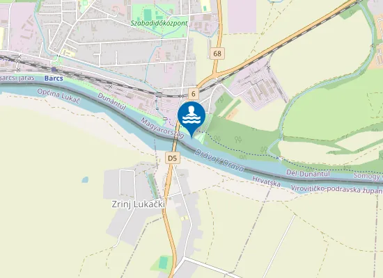 Map of BARCS DRAVA-PARTI STRAND -DRAVA FOLYO BAL PART-