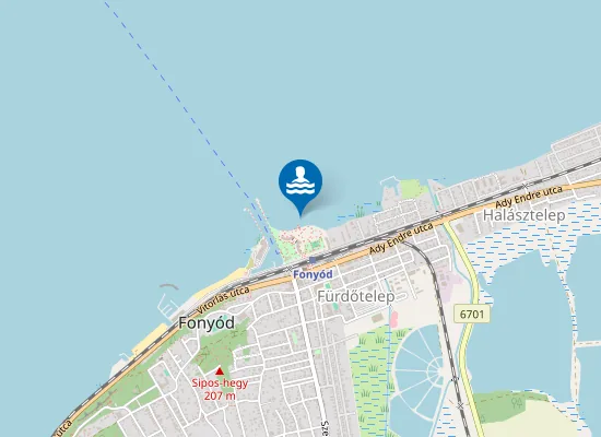 Map of BALATON FONYOD-SANDORTELEP SANDORTELEPI STRAND