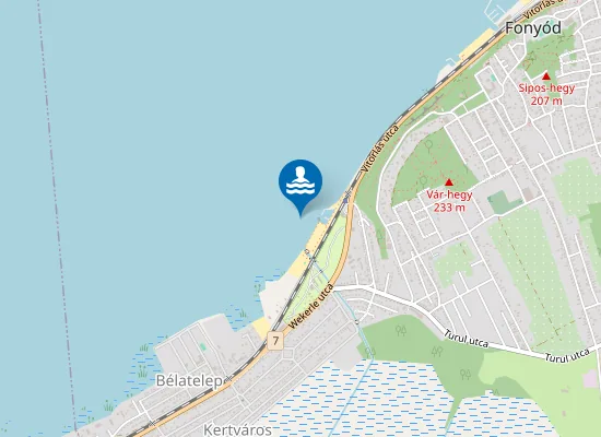 Map of BALATON FONYOD-BELATELEP BELATELEPI STRAND