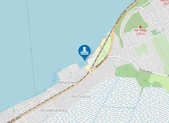 Map of BALATON FONYOD-ALSOBELATELEP BATHORI UTCAI STRAND