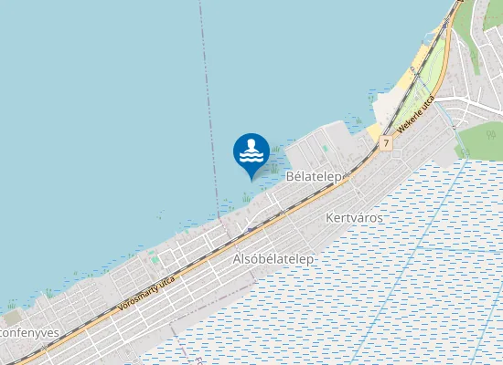 Map of BALATON FONYOD-ALSOBELATELEP HUSZKA UTCAI STRAND