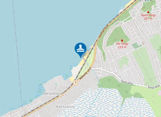 Map of BALATON FONYOD-ALSOBELATELEP NAPSUGAR KEMPING ES UDULOFALU