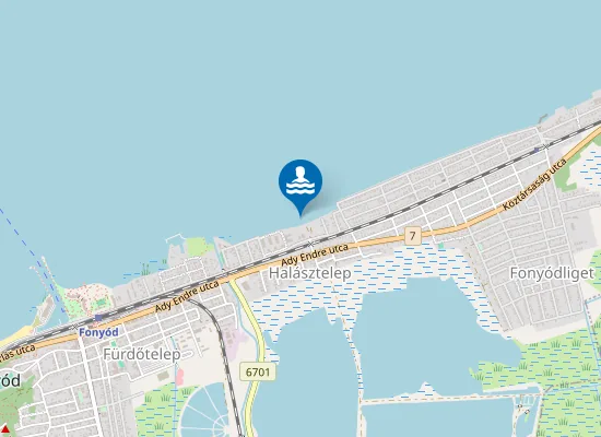 Map of BALATON FONYODLIGET FURDO UTCAI STRAND