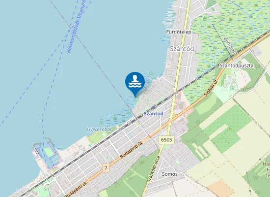 Map of BALATON SZANTOD JUHASZ GYULA UTCAI STRAND