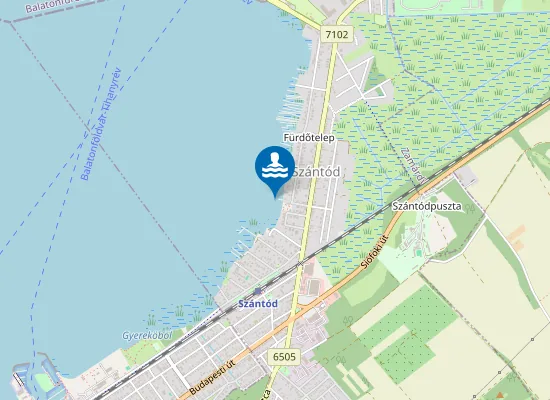 Map of BALATON SZANTOD RIGO UTCAI STRAND