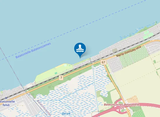 Map of Balaton Balatonszemes Hullam Strand