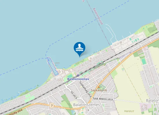 Map of Balaton Balatonszemes Vigado Strand