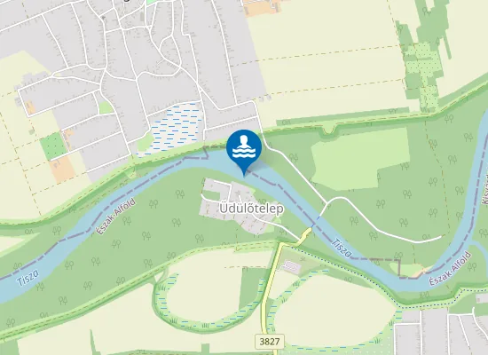 Map of TISZA FOLYO DOMBRAD TISZA-PARTI STRAND