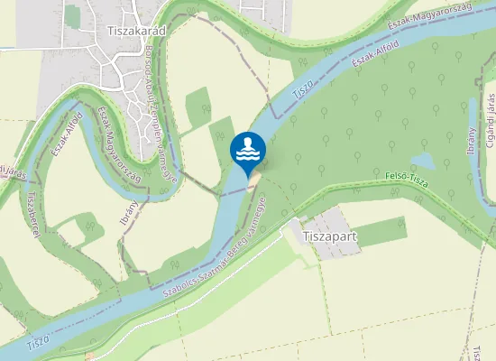 Map of TISZA FOLYO IBRANY TISZA-PARTI STRAND