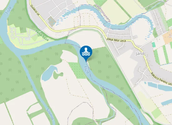 Map of TISZA FOLYO JAND TISZA-PARTI STRAND