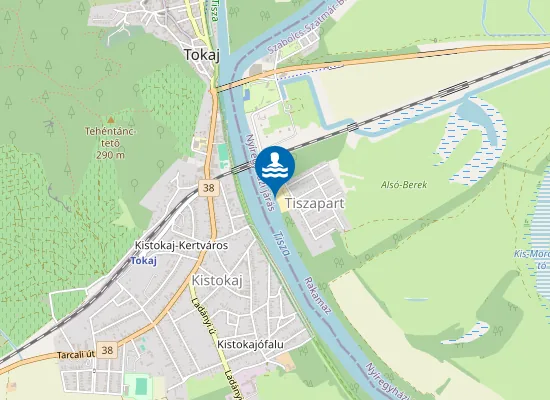 Map of TISZA FOLYO RAKAMAZ TISZA-PARTI STRAND