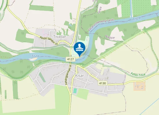 Map of Tisza Folyo Tivadar Tisza-Parti Strand