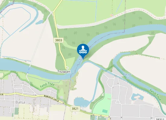 Map of TISZA GAVAVENCSELLO SZABADSTRAND