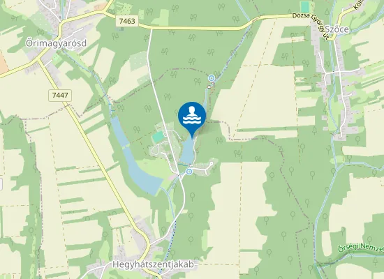 Map of HEGYHATSZENTJAKAB VADASA TOFURDO