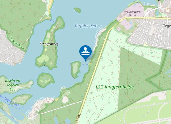 Map of TEGELER SEE GEGENUEBER REISWERDER