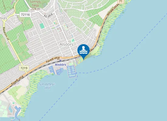 Map of Balaton Alsoors Riviera Strand