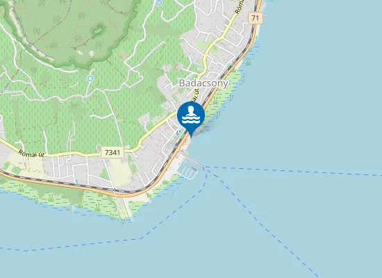 Map of Balaton Badacsonytomaj Badacsony Strandfurdo
