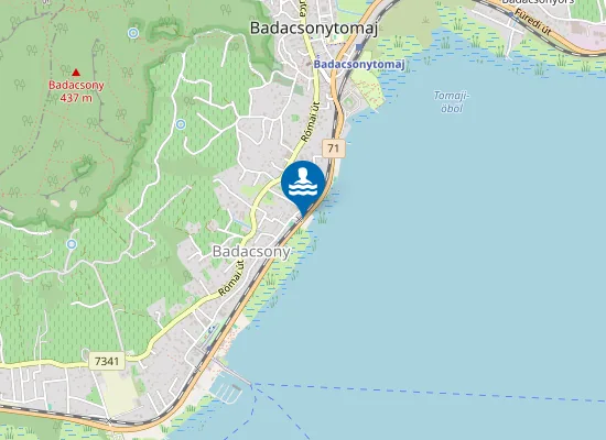 Map of Balaton Badacsonytomaj Banyasz Strand