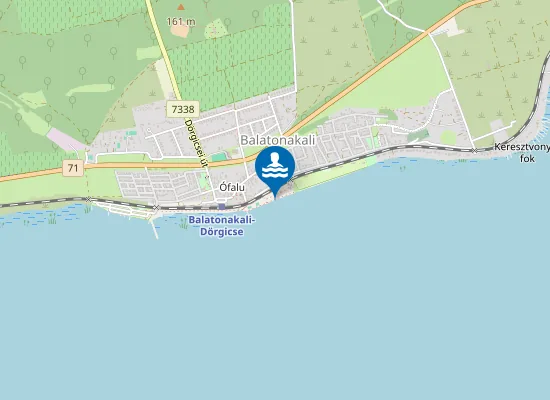 Map of Balaton Balatonakali Kozsegi Strand