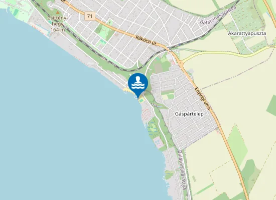 Map of Balaton Balatonakarattya Bercsenyi Strand