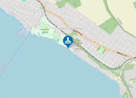 Map of Balaton Balatonakarattya Bezeredi Strand