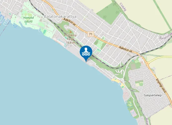 Map of Balaton Balatonakarattya Lido Strand