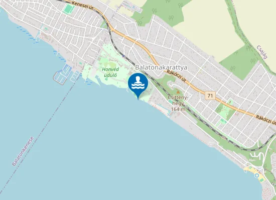 Map of Balaton Balatonakarattya Honved Strand
