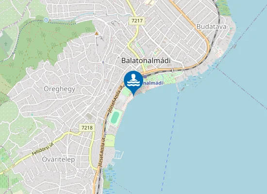 Map of Balaton Balatonalmadi Wesselenyi Strand