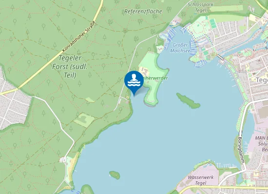 Map of TEGELER SEE REIHERWERDER