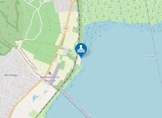 Map of Balaton Balatonederics Kozsegi Strand