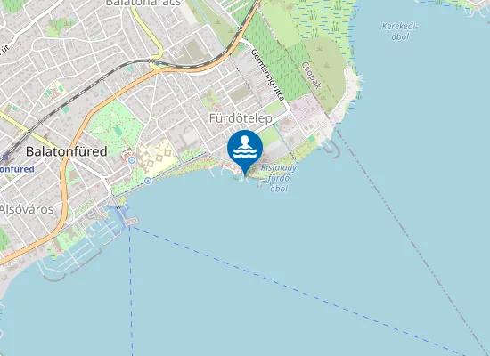 Map of Balaton Balatonfured Brazay Strand