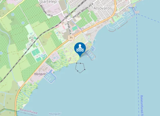 Map of Balaton Balatonfured Szechenyi Strand