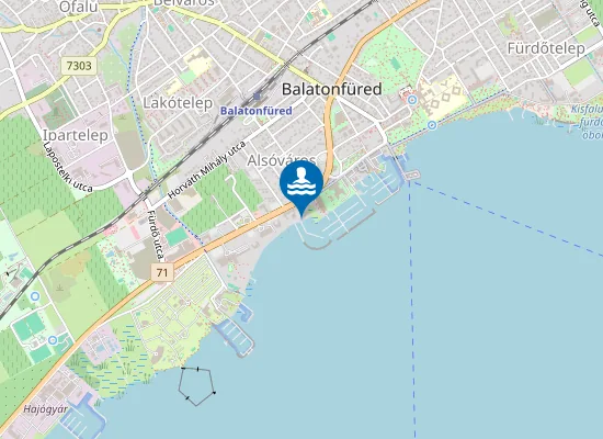 Map of BALATONFURED HOTEL FLAMINGO STRAND