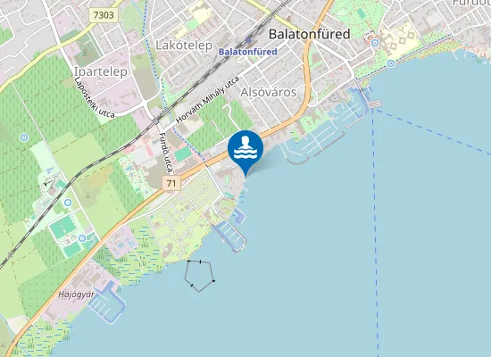 Map of Balaton Balatonfured Hotel Marina