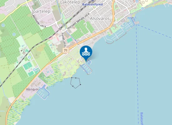 Map of Balaton Balatonfured Club Hotel Fured -Volt Mkb Strand-