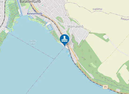 Map of Balaton Balatonfuzfo Foveny Strand