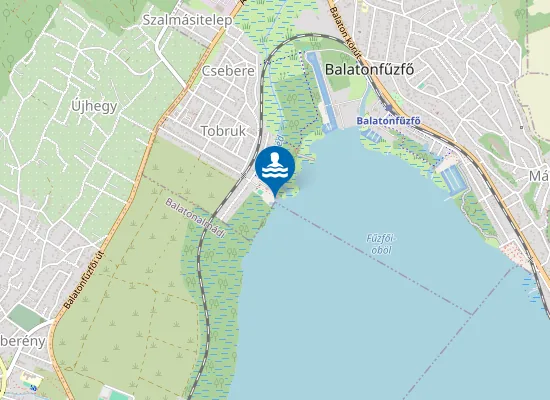Map of Balaton Balatonfuzfo Tobruki Strand